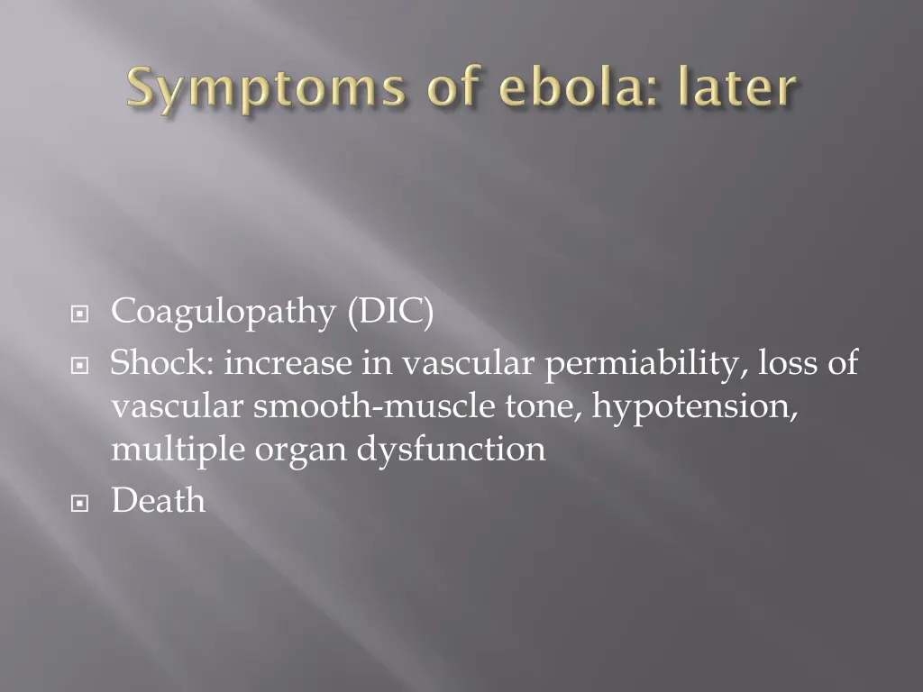 coagulopathy dic shock increase in vascular