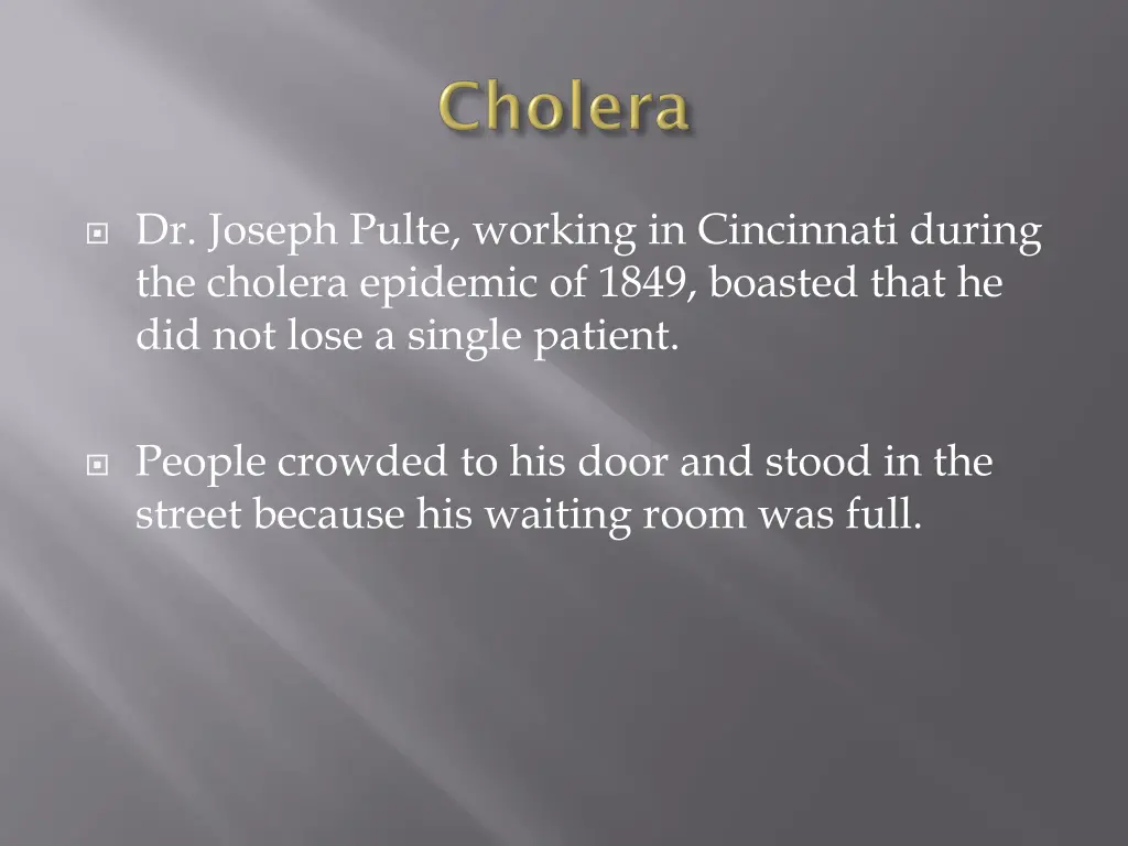 dr joseph pulte working in cincinnati during