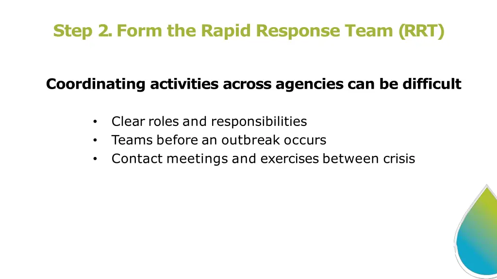 step 2 form the rapid response team rrt 2