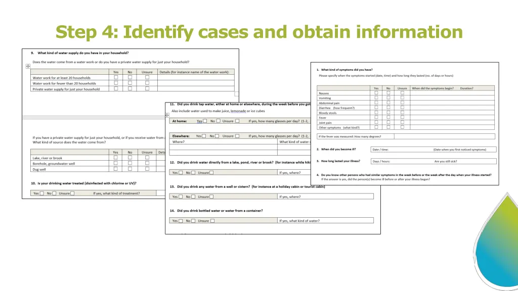 step 4 identify cases and obtain information 5
