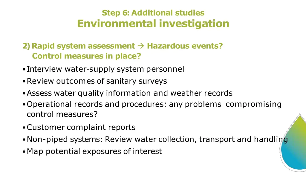 step 6 additional studies environmental 1