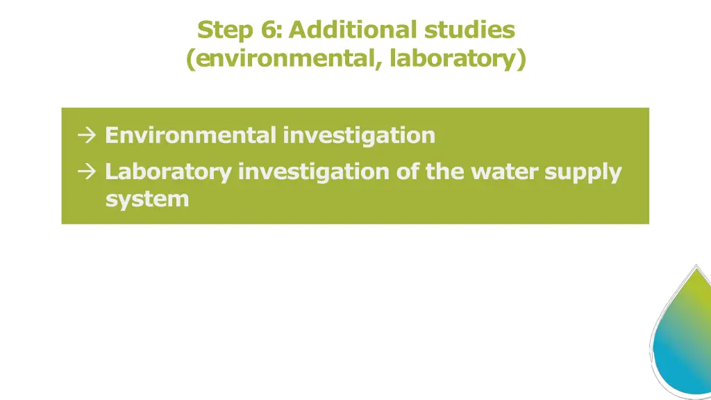 step 6 additional studies environmental laboratory