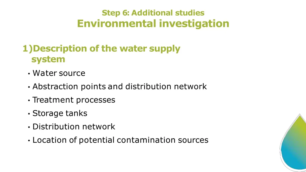 step 6 additional studies environmental