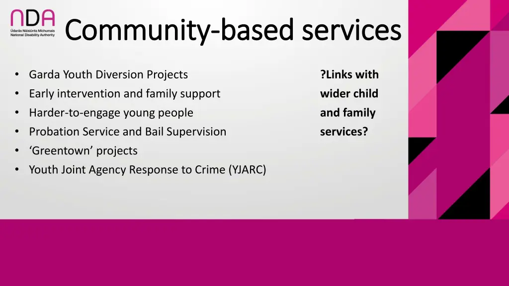 community community based services based services