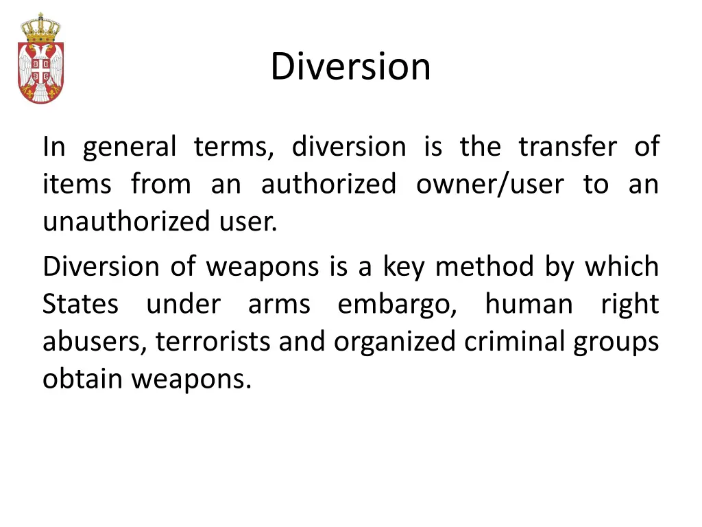 diversion