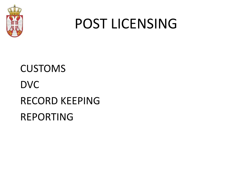 post licensing