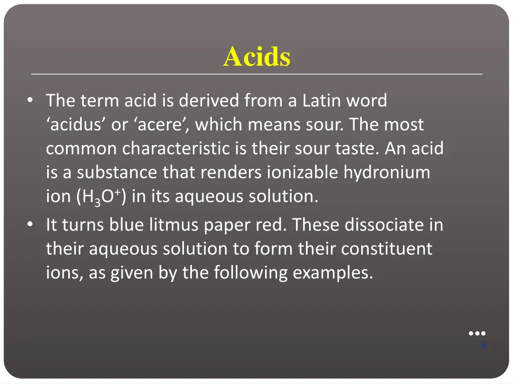 acids