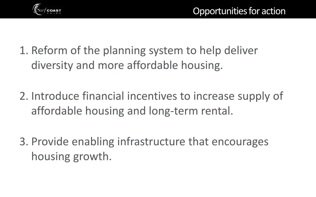 opportunities for action