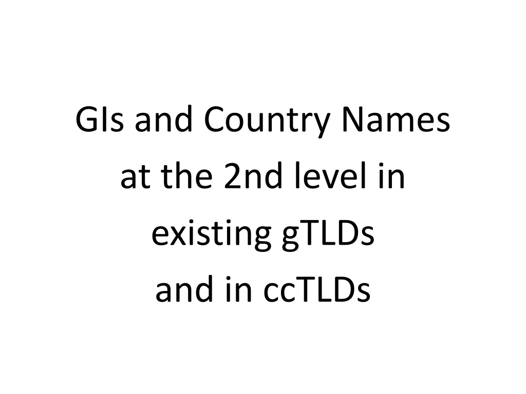 gis and country names at the 2nd level