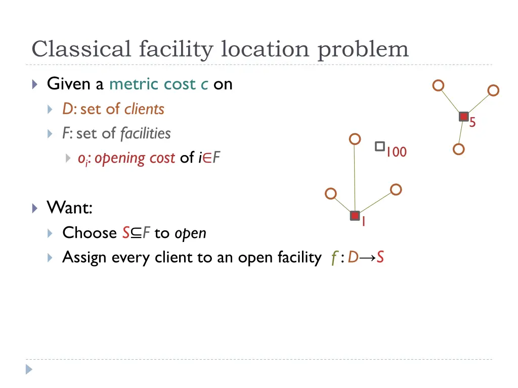 classical facility location problem 2
