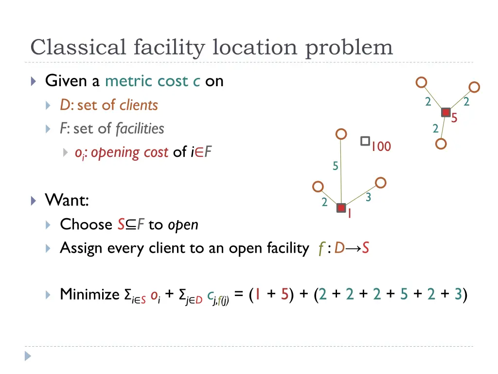 classical facility location problem 3