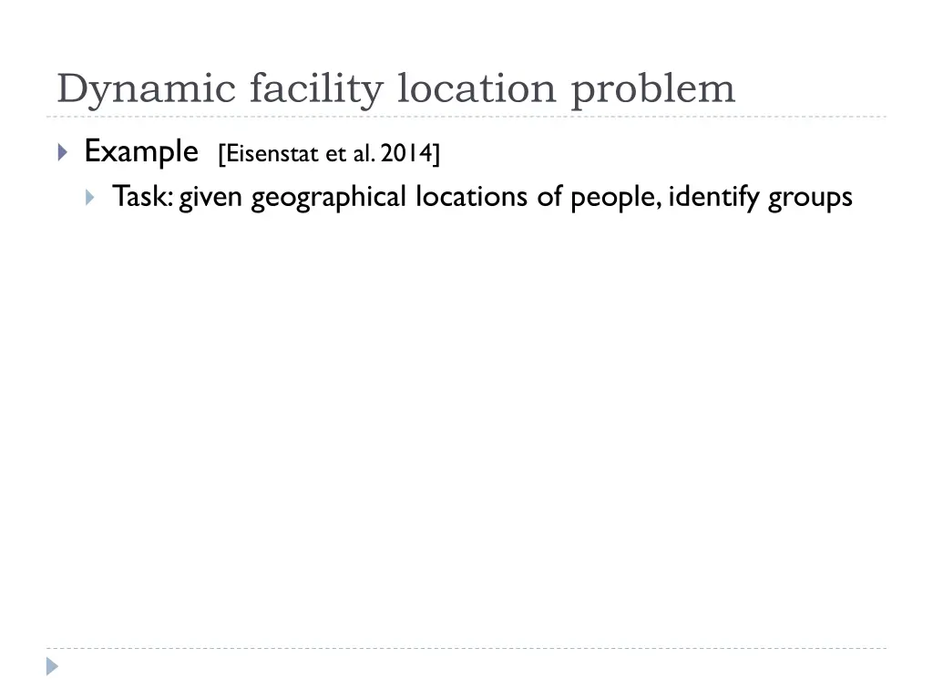 dynamic facility location problem