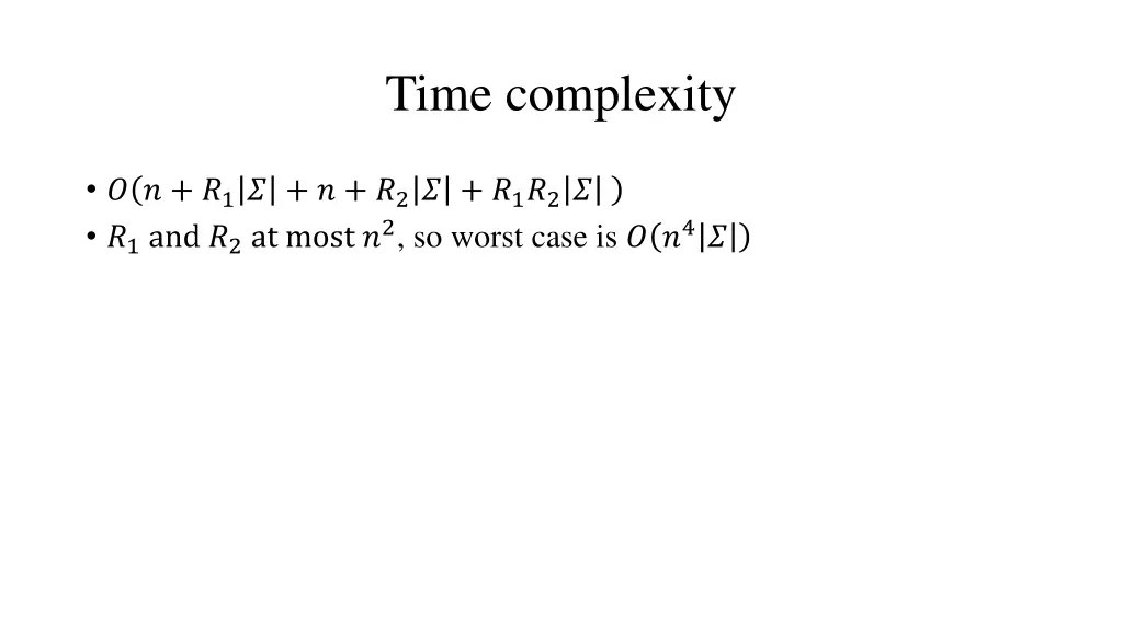 time complexity