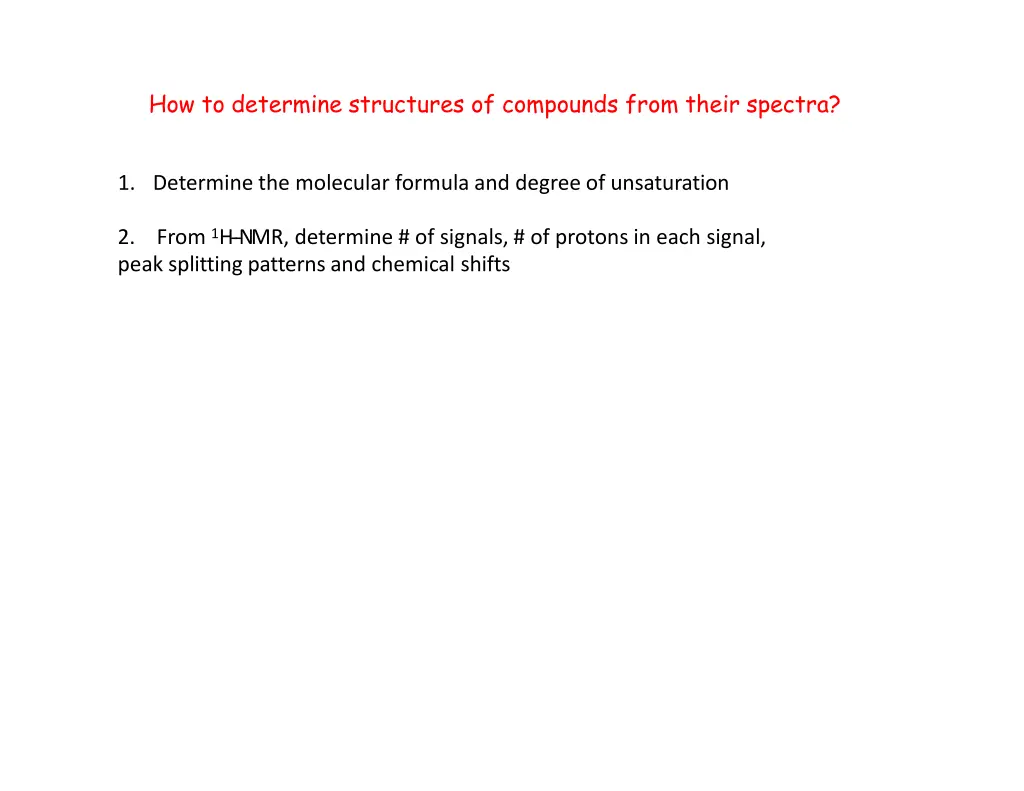 how to determine structures of compounds from