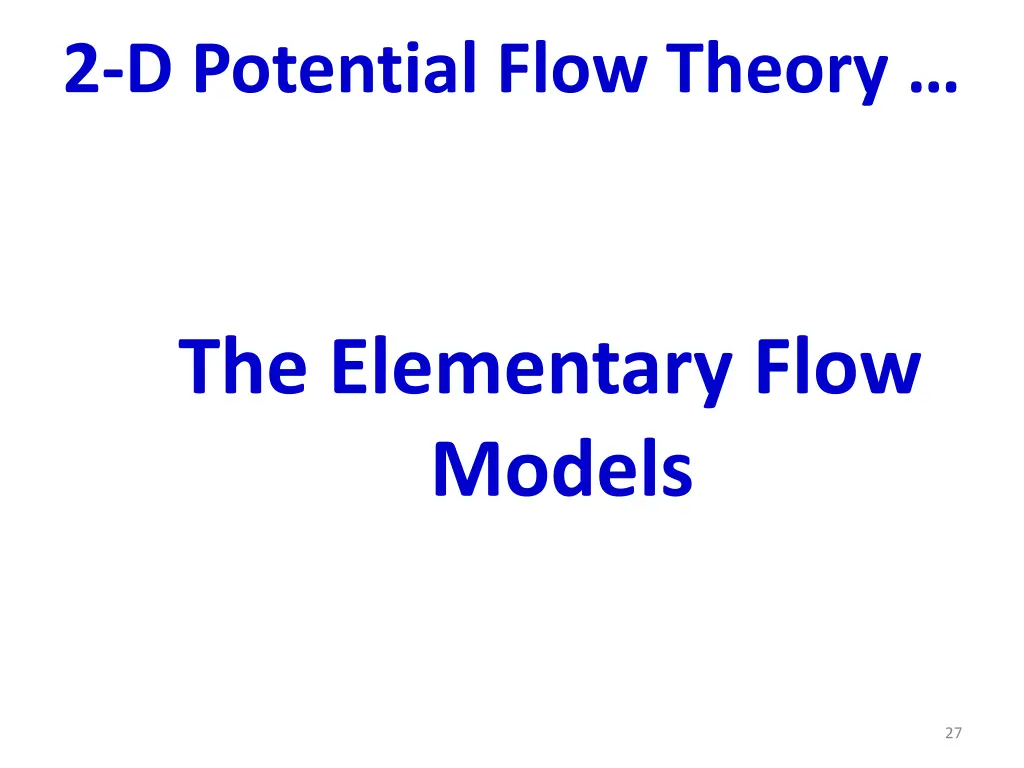 2 d potential flow theory 13