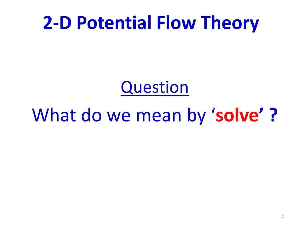 2 d potential flow theory 2