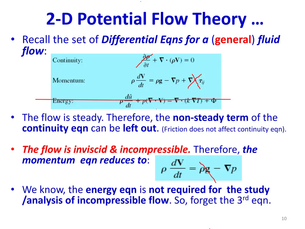 2 d potential flow theory recall