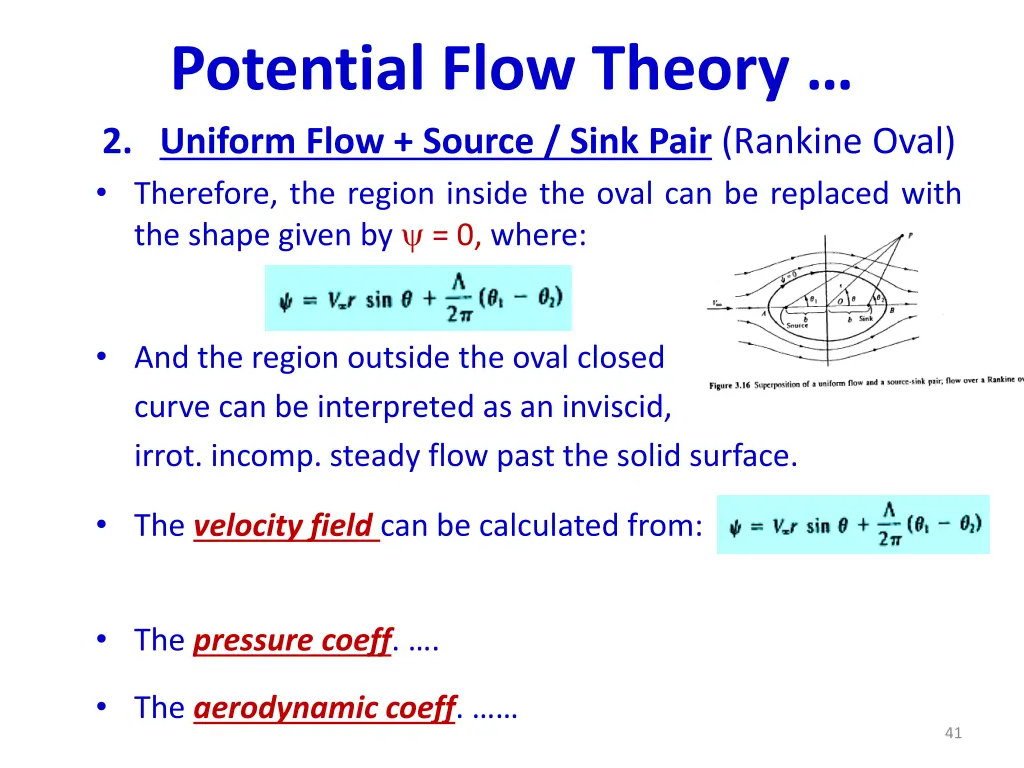 potential flow theory 2 uniform flow source sink 2