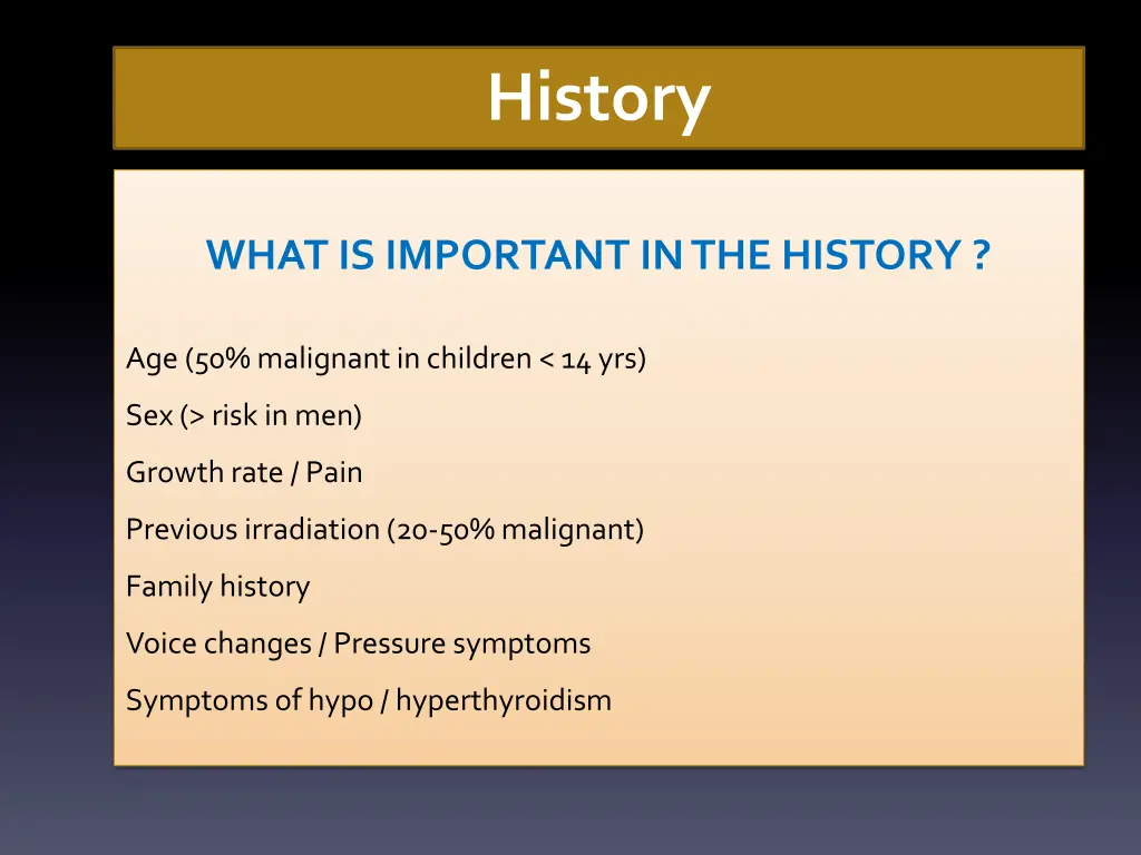 history