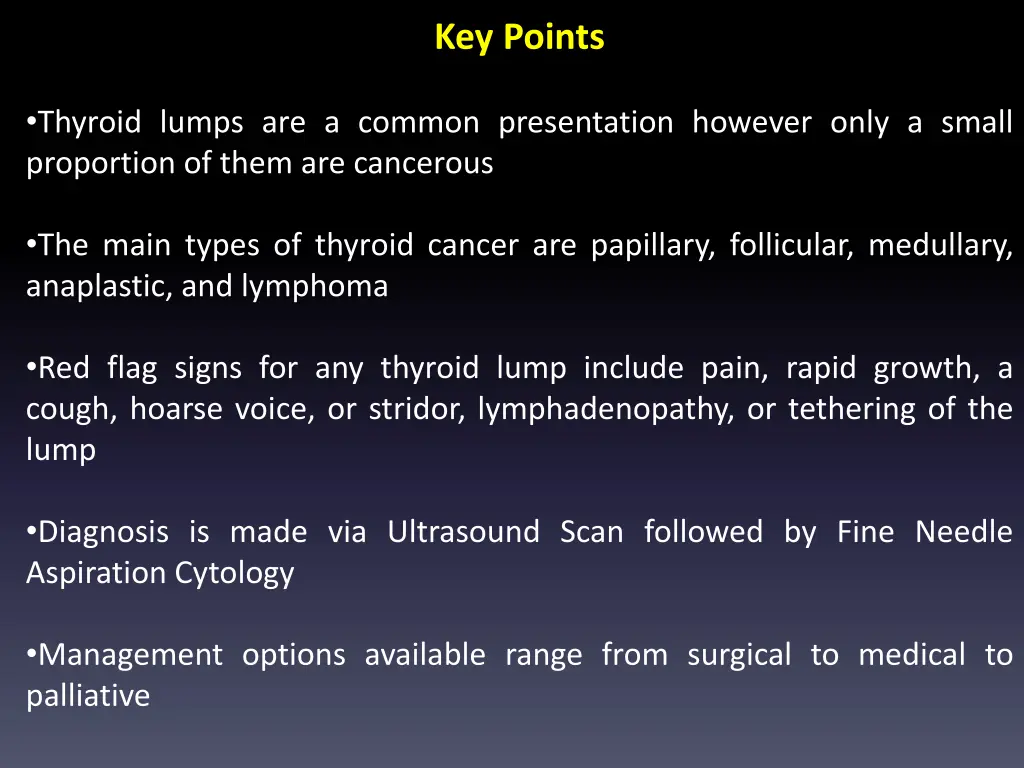 key points