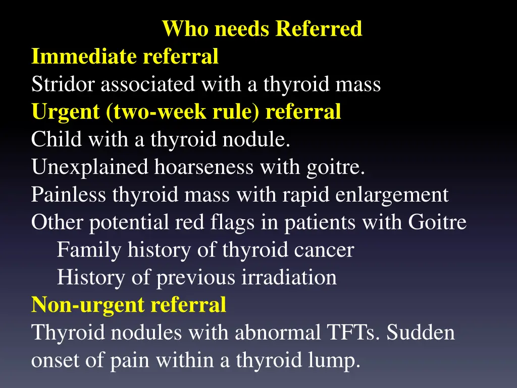 who needs referred