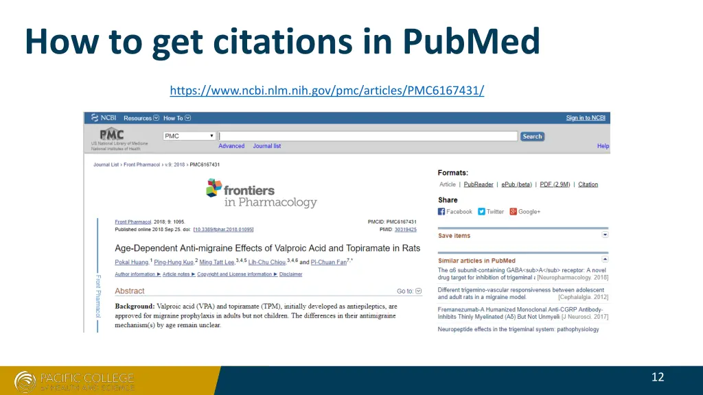 how to get citations in pubmed
