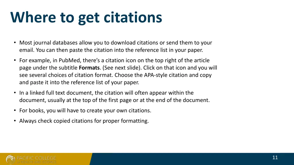 where to get citations