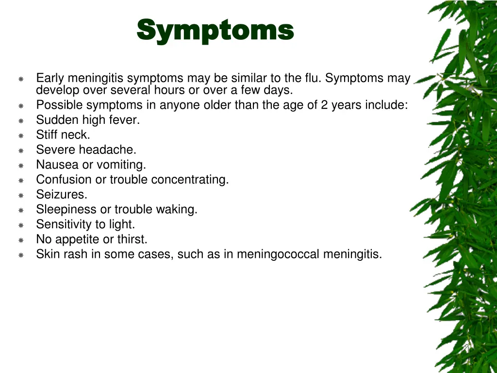 symptoms symptoms