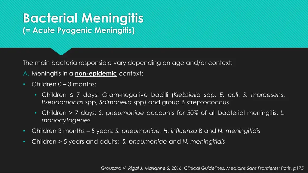 bacterial meningitis acute pyogenic meningitis