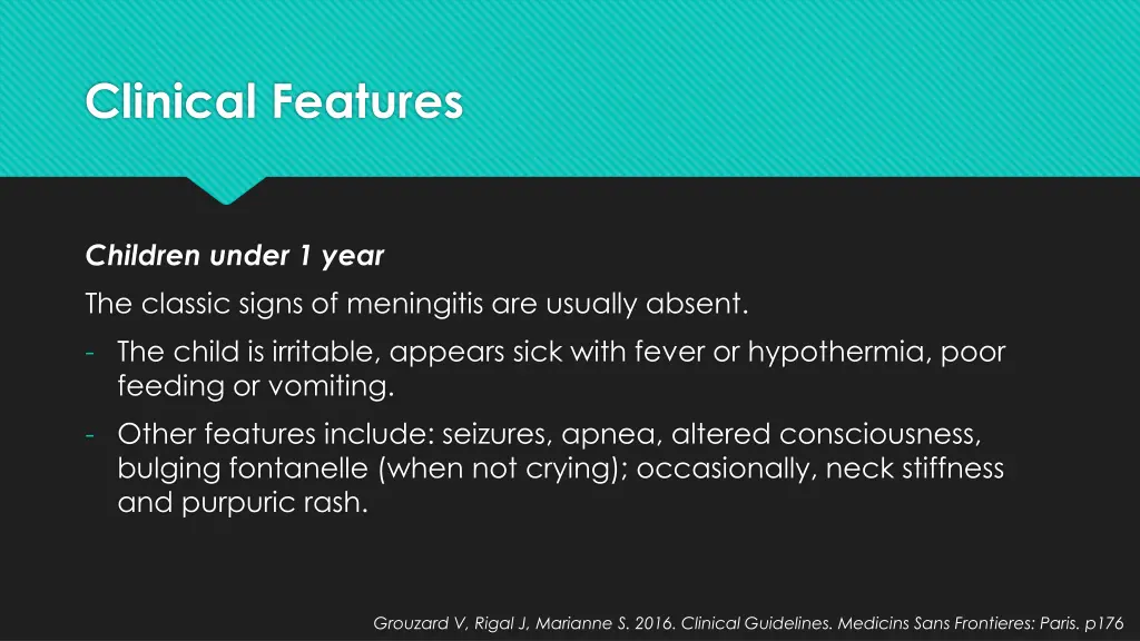 clinical features 1