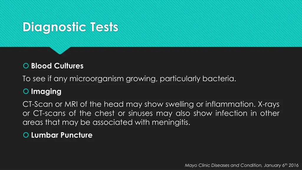 diagnostic tests