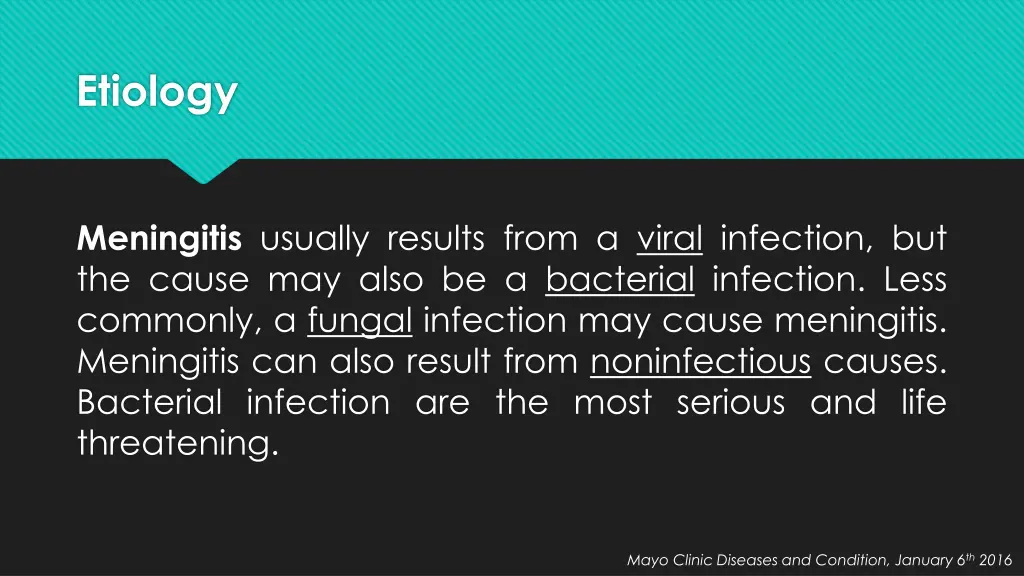 etiology