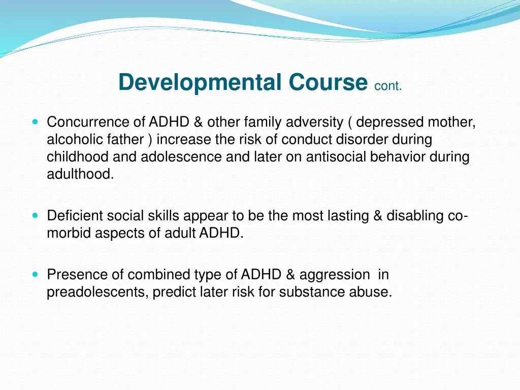 developmental course cont 1