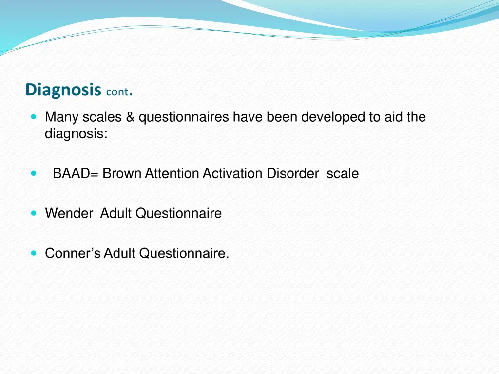 diagnosis cont