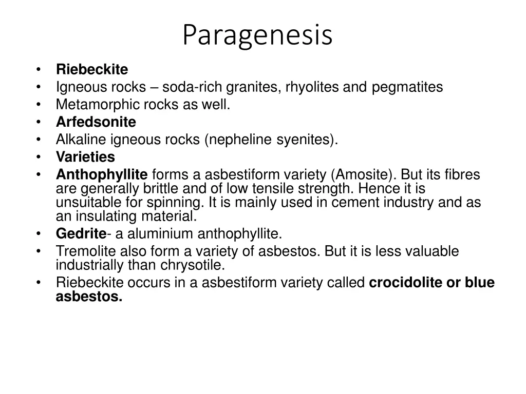 paragenesis