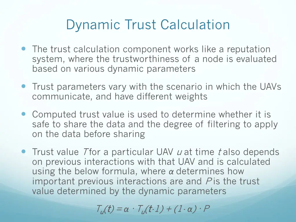 dynamic trust calculation