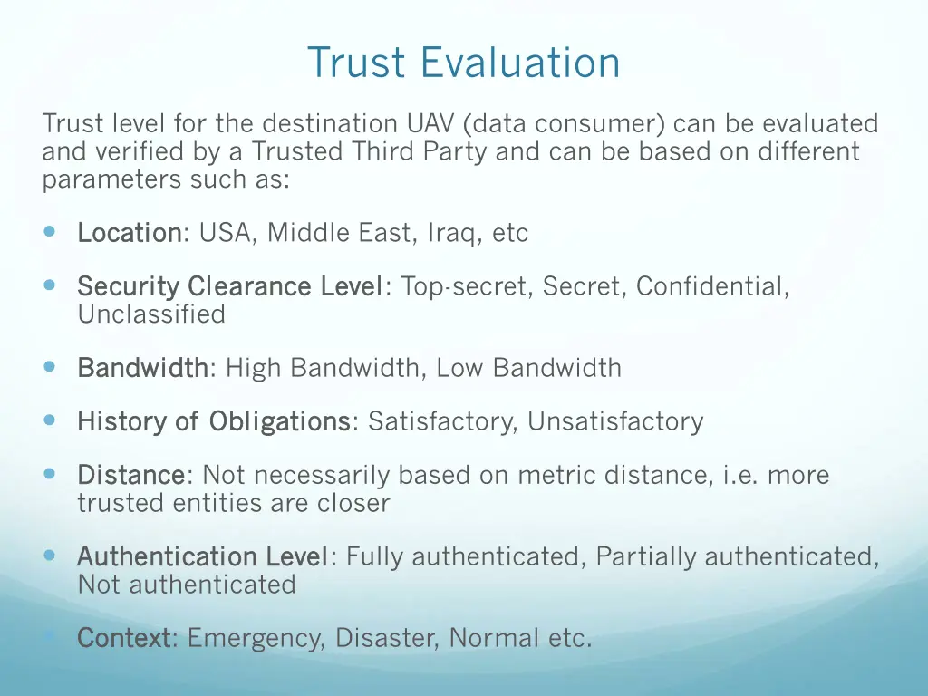 trust evaluation