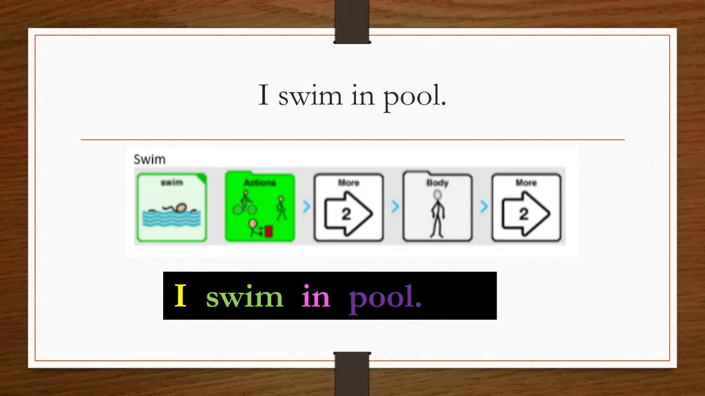 i swim in pool