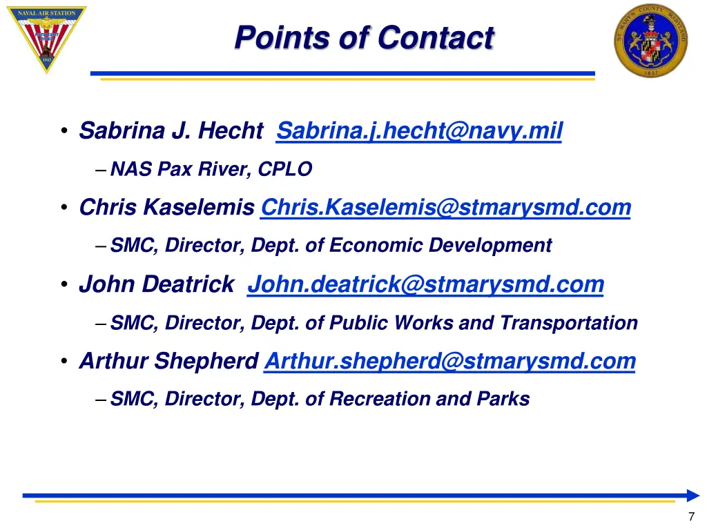 points of contact