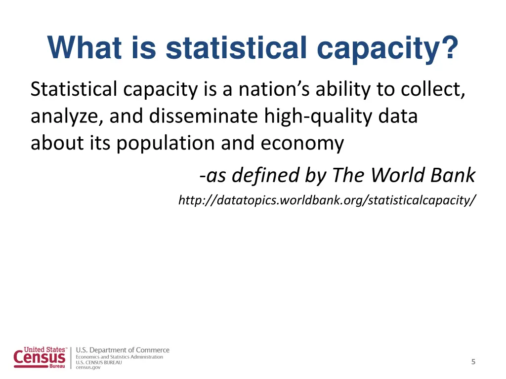 what is statistical capacity