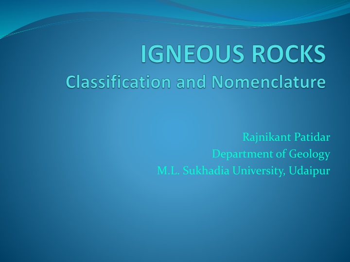 rajnikant patidar department of geology