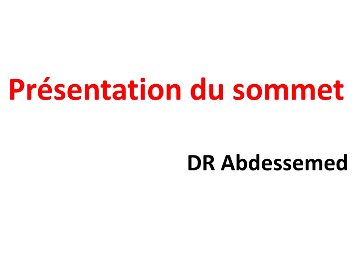 pr sentation du sommet