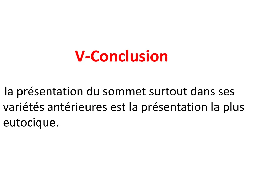 v conclusion