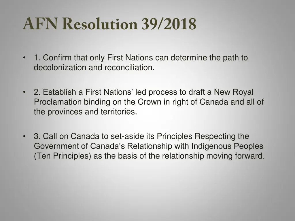 1 confirm that only first nations can determine
