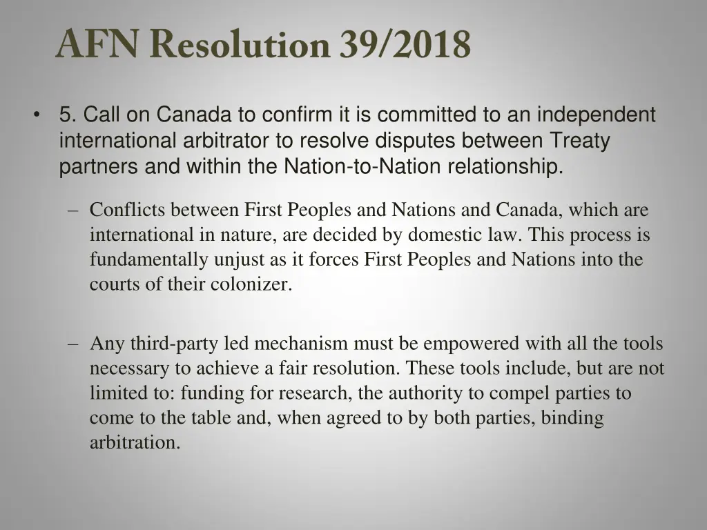 5 call on canada to confirm it is committed