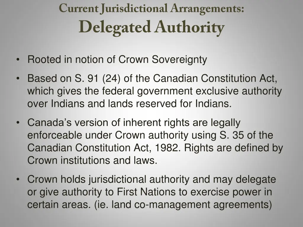 rooted in notion of crown sovereignty
