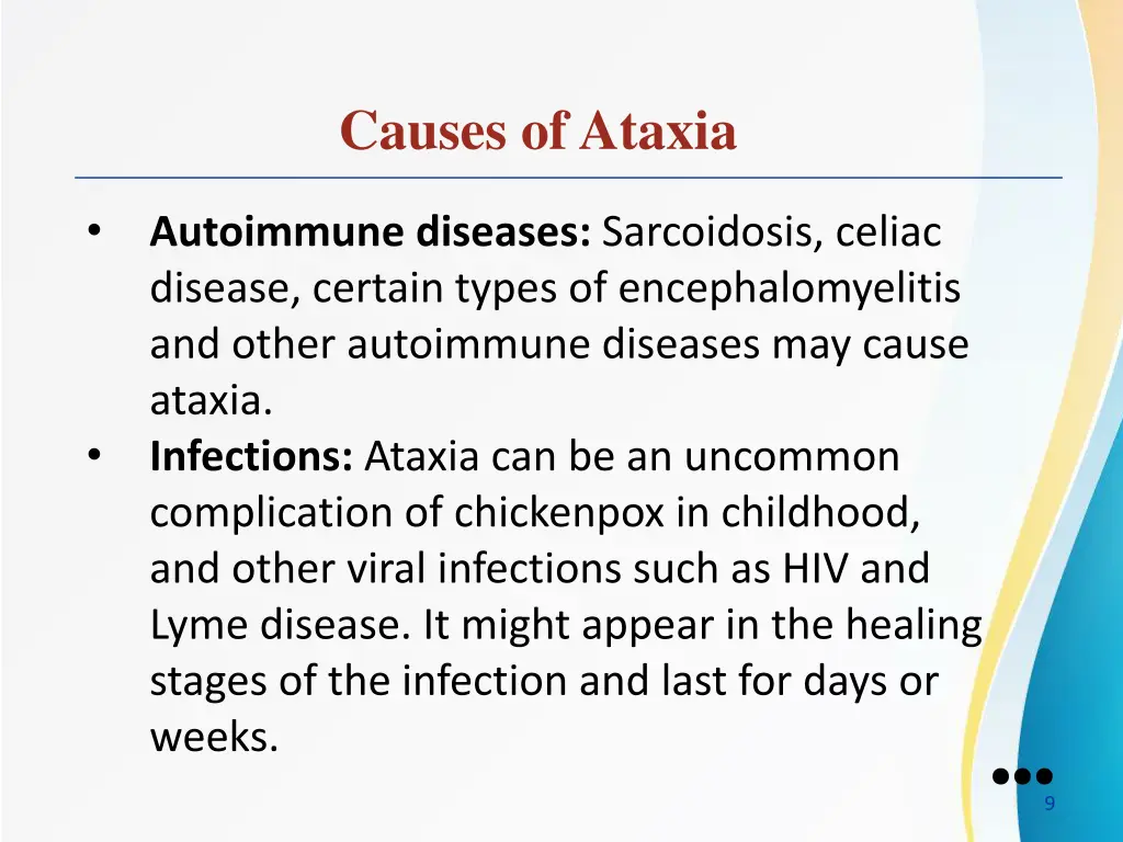 causes of ataxia 3