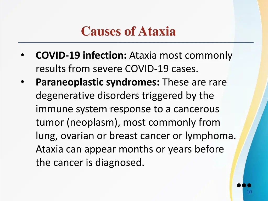causes of ataxia 4