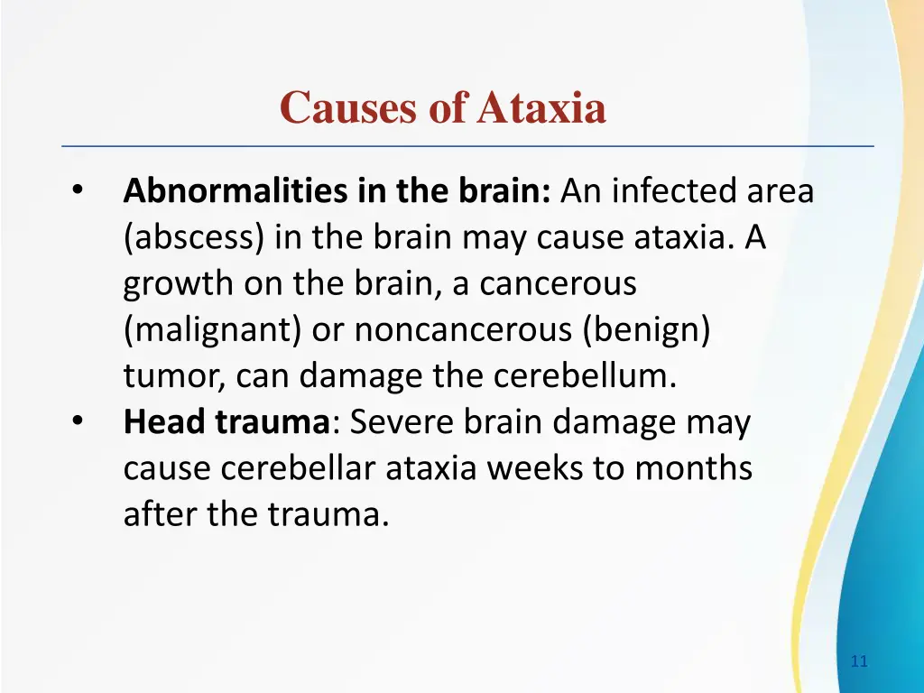 causes of ataxia 5