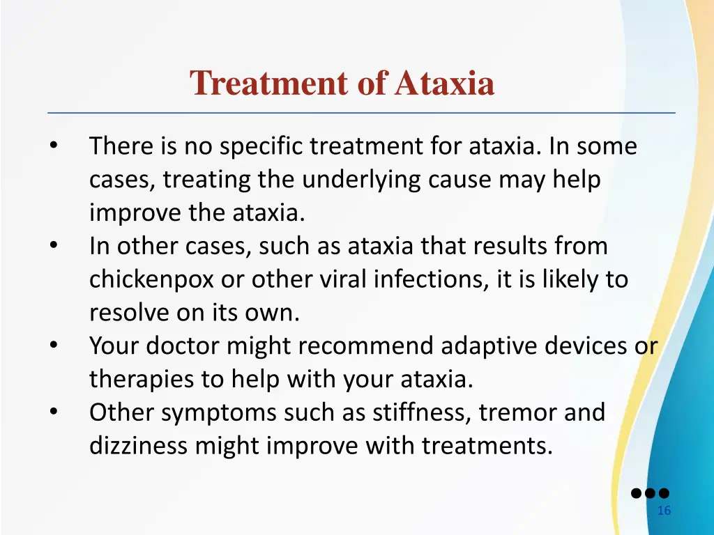 treatment of ataxia